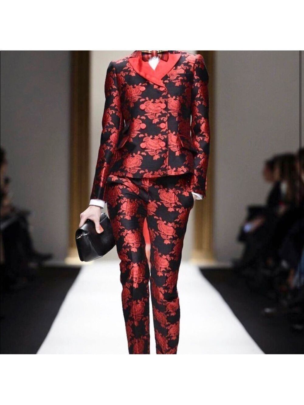 Moschino Ikram 13’ Runway Jacquard Brocade Trouser - Picture 2 of 12